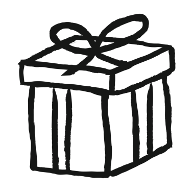 Hediye kutusu png etiketi, nesne karalama, şeffaf arkaplan