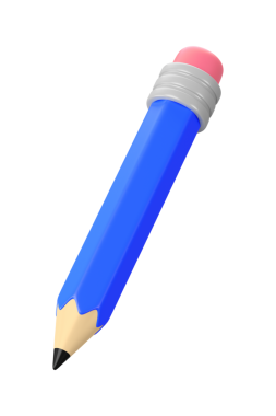 PNG 3D kalem, element çizimi, şeffaf arkaplan