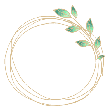 Altın çember çerçeve png etiketi, yeşil karalama yaprağı çizimi