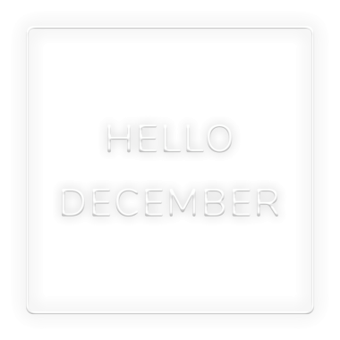 Hello December png neon tipografi metni ile çerçeve