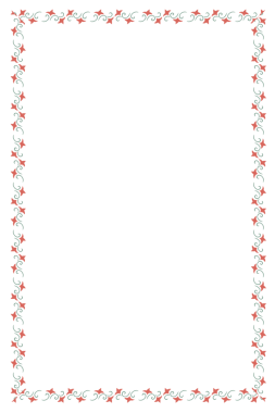 Kırmızı ve yeşil yapraklı çerçeve tasarımı ögesi