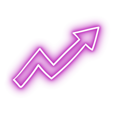 Neon pembe zigzag ok işaret tasarımı ögesi