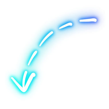 Neon mavi çizgili çizgi ok işareti tasarımı ögesi