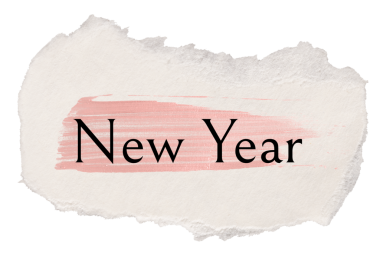 Yeni yıl png kelime etiket tipografisi, yırtık kağıt şeffaf arkaplan