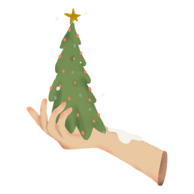 Noel ağacı png şenlik çıkartması, şeffaf arkaplan