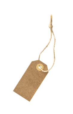 El yapımı etiket şeffaf model