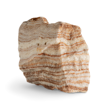 Doğal katmanlı mermer kaya tasarım elementi