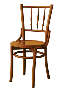 Kahverengi tahta sandalye tasarım elementi