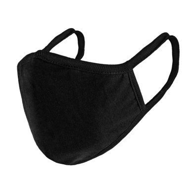 Siyah koruyucu kumaş maske tasarım elementi