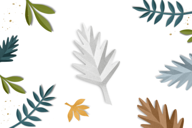 Kağıt işçiliği yaprak deseni şeffaf arkaplan