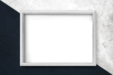 İki ton arkaplanda beyaz resim çerçeve modeli 