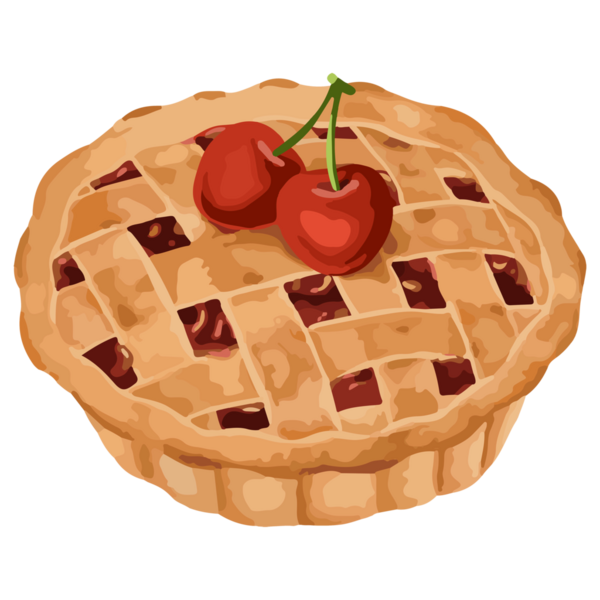 El çizimi vektörlü vişneli turta etiketi tasarım kaynağı