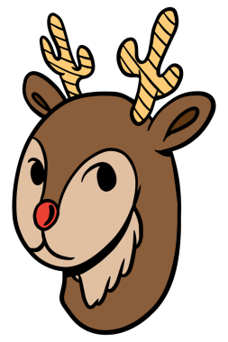 Kahverengi boynuz etiketi tasarım ögesini kaplar