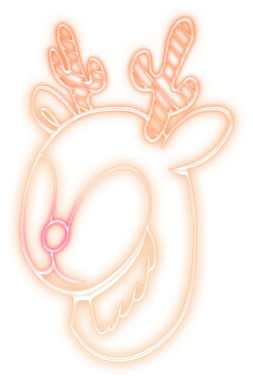 Neon boynuzları etiketi tasarım ögesini kaplar