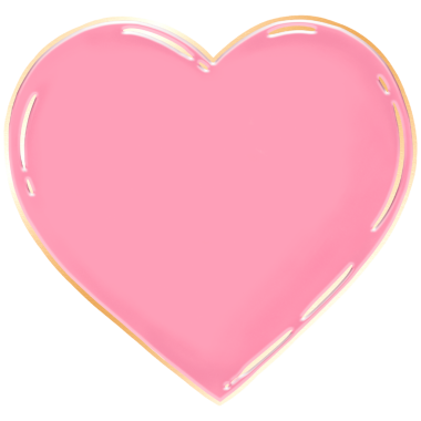 Pembe kalp şekli tasarım elementi