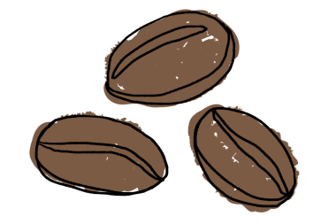 Kahve çekirdeği tasarım elementi