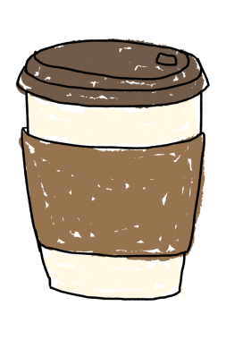 Tek kullanımlık kahve fincanı çizimi