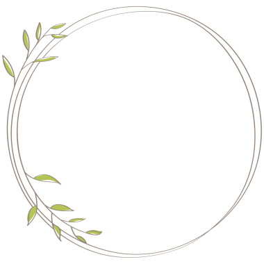 Yapraklı karalama çerçeve tasarımı ögesi