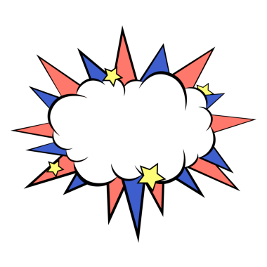 Bulut çizgi film efekti konuşma balonu tasarım elementi