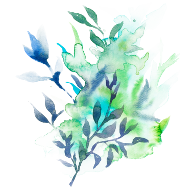 Estetik png mavi yaprak suluboya kış mevsimi grafikleri