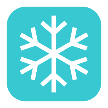 Kar Tanesi png etiketi, düz kare simgesi, şeffaf arkaplan