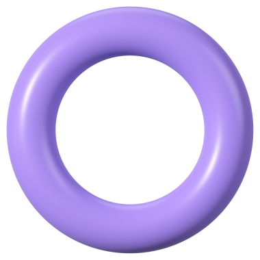 Mor 3D halka png şekil etiketi, şeffaf arkaplan
