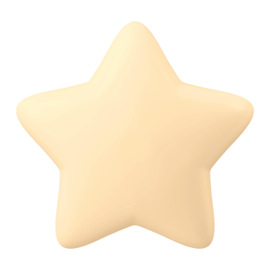 PNG sarı yıldız, 3D elementler, şeffaf arkaplan