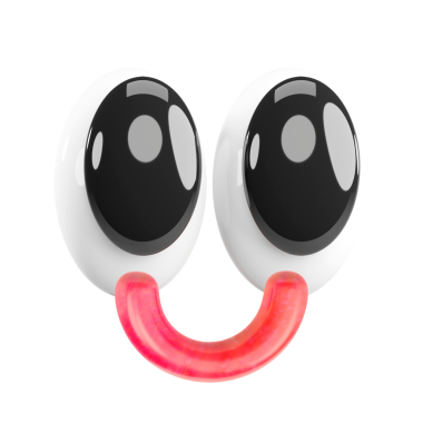 PNG gülen yüz, 3D elementler, şeffaf arkaplan