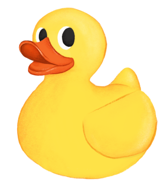 Şirin plastik ördek png çıkartması, bebek oyuncağı grafiği, şeffaf arkaplan