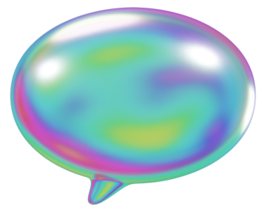 Metalik konuşma kabarcığı png, şeffaf arkaplan