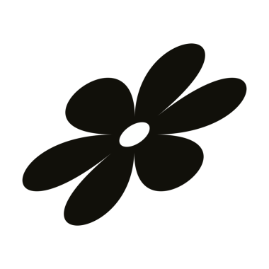 Siyah çiçek png, düz grafik, şeffaf arkaplan