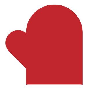 Kırmızı eldiven png Noel dekoratif geometrik çizim, şeffaf arkaplan