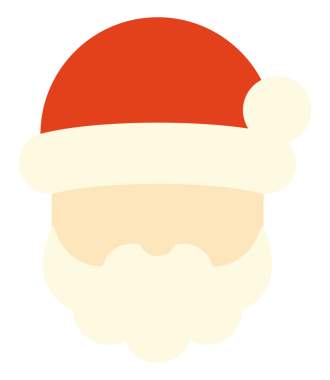 Noel Baba geometrik Noel çizimi, şeffaf arkaplan