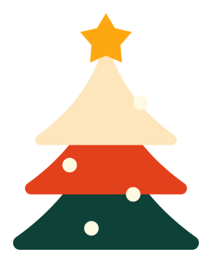 Noel ağacı png geometrik düz çizim, şeffaf arkaplan