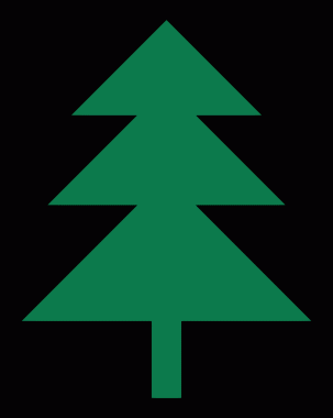 Yeşil ağaç png geometrik düz çizim, şeffaf arkaplan