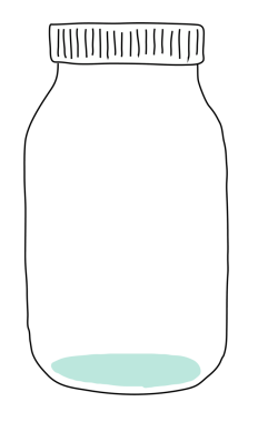 Yeniden kullanılabilir kavanoz karalama çizimi Dünya dostu yaşam