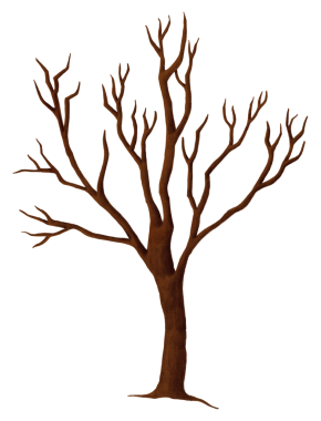 Yapraksız ağaç png etiketi, şeffaf arkaplan