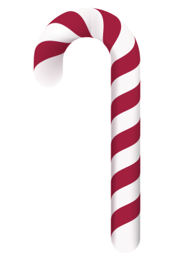 Şeker kamışı png Noel çıkartması, şeffaf arkaplan