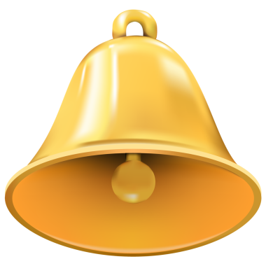 Altın çan png Noel çıkartması, şeffaf arkaplan