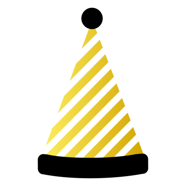 PNG parti şapka simgesi illüstrasyon etiketi, şeffaf arkaplan