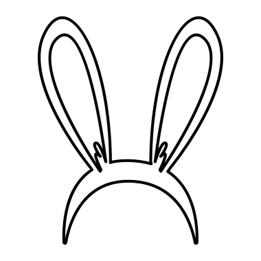 Basit tavşan kulağı illüstrasyonu, şeffaf arkaplan