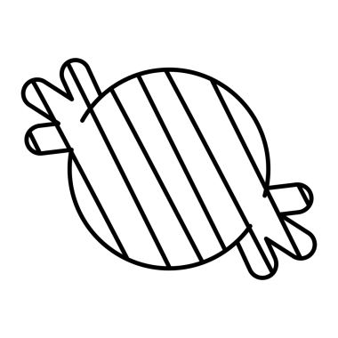 Basit çizgili şeker illüstrasyonu, şeffaf arkaplan