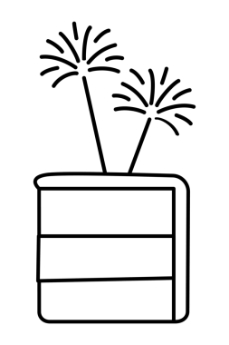 Basit parti pastası illüstrasyonu, şeffaf arkaplan