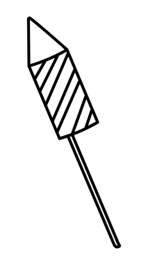 Basit parti havai fişek gösterimi, şeffaf arkaplan