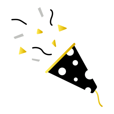 Png süslü parti popper illüstrasyonu, şeffaf arkaplan