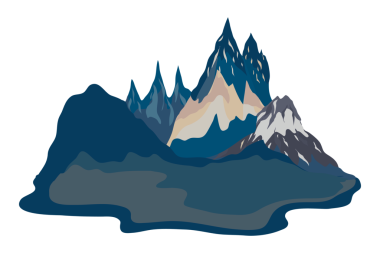 Resmedilmiş dağ illüstrasyon ögesi, şeffaf arkaplan