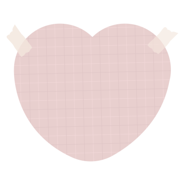 Şeffaf bantlı boş kalp şeklinde kağıt.