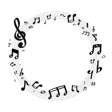 Müzik notası png çerçevesi, şeffaf arkaplan