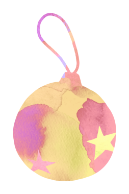 Pembe ve altın rengi Noel mücevheri şeffaf png