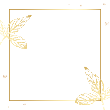 Altın yapraklı png çerçeve, şeffaf arkaplan